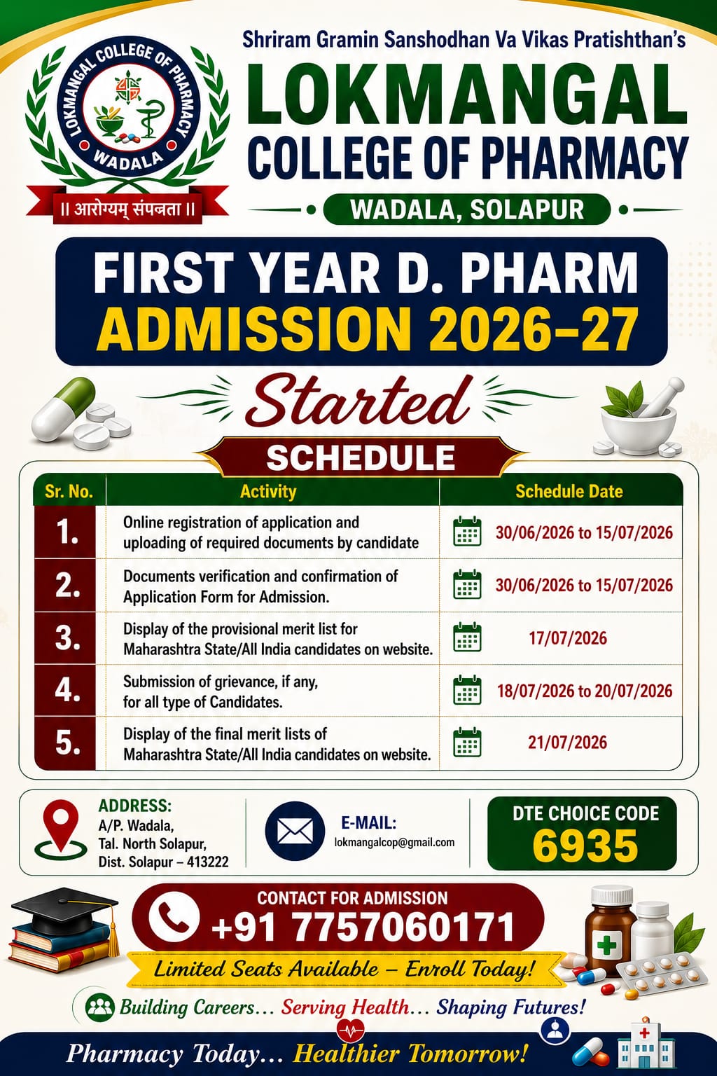 D-Pharmacy Admission Flyer